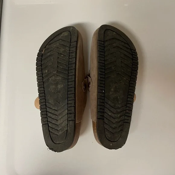 Tan Suede Clogs with Adjustable Buckle. Like new, only worn twice. So comfy! - Picture 7 of 9